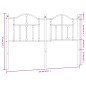 vidaXL Kopfteil Metall Weiß 150 cm