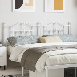 vidaXL Kopfteil Metall Weiß 180 cm