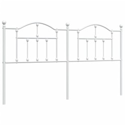 vidaXL Kopfteil Metall Weiß 180 cm
