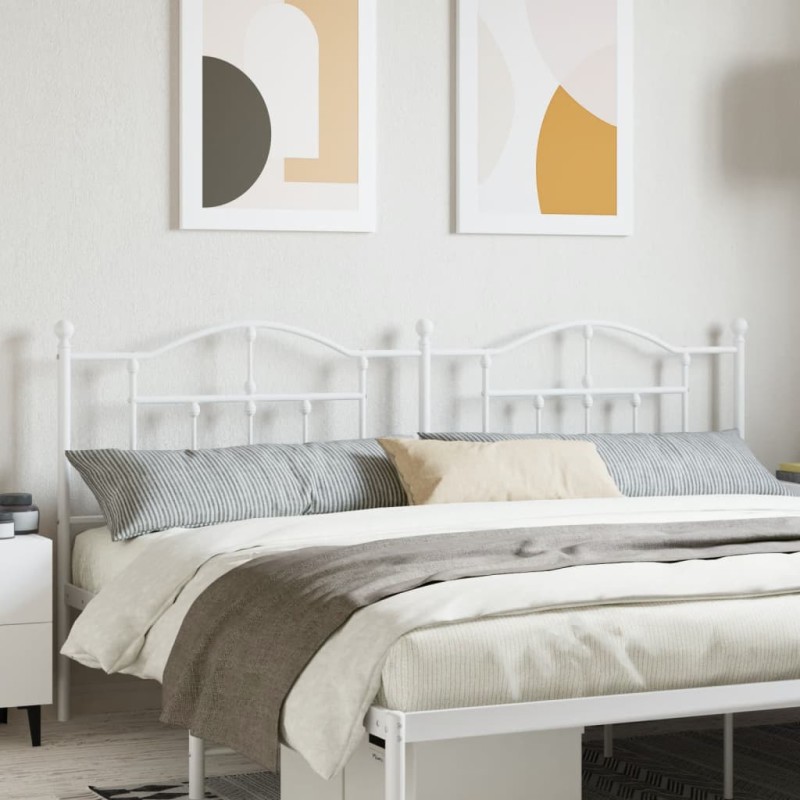 vidaXL Kopfteil Metall Weiß 193 cm vidaXL Kopfteil Metall Weiß 193 cm