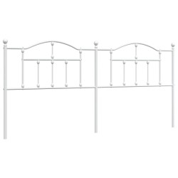 vidaXL Kopfteil Metall Weiß 193 cm