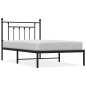 vidaXL Bettgestell mit Kopfteil Metall Schwarz 100x190 cm vidaXL Bettgestell mit Kopfteil Metall Schwarz 100x190 cm