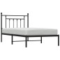 vidaXL Bettgestell mit Kopfteil Metall Schwarz 100x190 cm vidaXL Bettgestell mit Kopfteil Metall Schwarz 100x190 cm