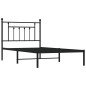 vidaXL Bettgestell mit Kopfteil Metall Schwarz 100x190 cm vidaXL Bettgestell mit Kopfteil Metall Schwarz 100x190 cm