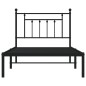 vidaXL Bettgestell mit Kopfteil Metall Schwarz 100x190 cm vidaXL Bettgestell mit Kopfteil Metall Schwarz 100x190 cm