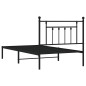 vidaXL Bettgestell mit Kopfteil Metall Schwarz 100x190 cm vidaXL Bettgestell mit Kopfteil Metall Schwarz 100x190 cm