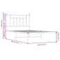 vidaXL Bettgestell mit Kopfteil Metall Schwarz 100x190 cm vidaXL Bettgestell mit Kopfteil Metall Schwarz 100x190 cm