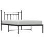vidaXL Bettgestell mit Kopfteil Metall Schwarz 100x200 cm vidaXL Bettgestell mit Kopfteil Metall Schwarz 100x200 cm