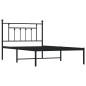 vidaXL Bettgestell mit Kopfteil Metall Schwarz 100x200 cm vidaXL Bettgestell mit Kopfteil Metall Schwarz 100x200 cm
