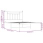 vidaXL Bettgestell mit Kopfteil Metall Schwarz 100x200 cm vidaXL Bettgestell mit Kopfteil Metall Schwarz 100x200 cm