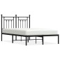 vidaXL Bettgestell mit Kopfteil Metall Schwarz 135x190 cm vidaXL Bettgestell mit Kopfteil Metall Schwarz 135x190 cm