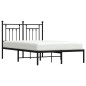 vidaXL Bettgestell mit Kopfteil Metall Schwarz 135x190 cm vidaXL Bettgestell mit Kopfteil Metall Schwarz 135x190 cm
