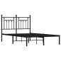 vidaXL Bettgestell mit Kopfteil Metall Schwarz 135x190 cm vidaXL Bettgestell mit Kopfteil Metall Schwarz 135x190 cm
