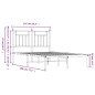 vidaXL Bettgestell mit Kopfteil Metall Schwarz 135x190 cm vidaXL Bettgestell mit Kopfteil Metall Schwarz 135x190 cm