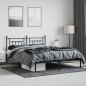 vidaXL Bettgestell mit Kopfteil Metall Schwarz 183x213 cm vidaXL Bettgestell mit Kopfteil Metall Schwarz 183x213 cm
