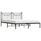 vidaXL Bettgestell mit Kopfteil Metall Schwarz 183x213 cm vidaXL Bettgestell mit Kopfteil Metall Schwarz 183x213 cm