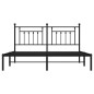 vidaXL Bettgestell mit Kopfteil Metall Schwarz 183x213 cm vidaXL Bettgestell mit Kopfteil Metall Schwarz 183x213 cm