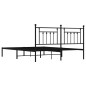 vidaXL Bettgestell mit Kopfteil Metall Schwarz 183x213 cm vidaXL Bettgestell mit Kopfteil Metall Schwarz 183x213 cm