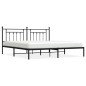 vidaXL Bettgestell mit Kopfteil Metall Schwarz 193x203 cm vidaXL Bettgestell mit Kopfteil Metall Schwarz 193x203 cm