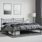vidaXL Bettgestell mit Kopfteil Metall Schwarz 193x203 cm vidaXL Bettgestell mit Kopfteil Metall Schwarz 193x203 cm