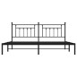 vidaXL Bettgestell mit Kopfteil Metall Schwarz 193x203 cm vidaXL Bettgestell mit Kopfteil Metall Schwarz 193x203 cm
