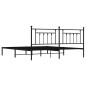 vidaXL Bettgestell mit Kopfteil Metall Schwarz 193x203 cm vidaXL Bettgestell mit Kopfteil Metall Schwarz 193x203 cm