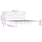 vidaXL Bettgestell mit Kopfteil Metall Schwarz 193x203 cm vidaXL Bettgestell mit Kopfteil Metall Schwarz 193x203 cm