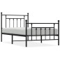 vidaXL Bettgestell mit Kopf- und Fußteil Metall Schwarz 100x190 cm vidaXL Bettgestell mit Kopf- und Fußteil Metall Schwarz 100x190 cm