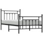 vidaXL Bettgestell mit Kopf- und Fußteil Metall Schwarz 100x190 cm vidaXL Bettgestell mit Kopf- und Fußteil Metall Schwarz 100x190 cm