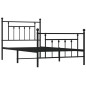 vidaXL Bettgestell mit Kopf- und Fußteil Metall Schwarz 100x190 cm vidaXL Bettgestell mit Kopf- und Fußteil Metall Schwarz 100x190 cm