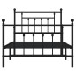 vidaXL Bettgestell mit Kopf- und Fußteil Metall Schwarz 100x190 cm vidaXL Bettgestell mit Kopf- und Fußteil Metall Schwarz 100x190 cm