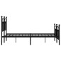 vidaXL Bettgestell mit Kopf- und Fußteil Metall Schwarz 150x200 cm vidaXL Bettgestell mit Kopf- und Fußteil Metall Schwarz 150x200 cm