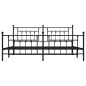 vidaXL Bettgestell mit Kopf- und Fußteil Metall Schwarz 193x203 cm vidaXL Bettgestell mit Kopf- und Fußteil Metall Schwarz 193x203 cm