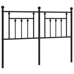 vidaXL Kopfteil Metall Schwarz 135 cm