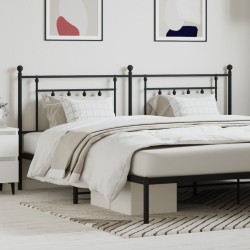 vidaXL Kopfteil Metall Schwarz 193 cm