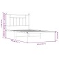 vidaXL Bettgestell mit Kopfteil Metall Weiß 100x190 cm vidaXL Bettgestell mit Kopfteil Metall Weiß 100x190 cm