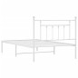 vidaXL Bettgestell mit Kopfteil Metall Weiß 100x200 cm vidaXL Bettgestell mit Kopfteil Metall Weiß 100x200 cm