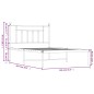 vidaXL Bettgestell mit Kopfteil Metall Weiß 100x200 cm vidaXL Bettgestell mit Kopfteil Metall Weiß 100x200 cm