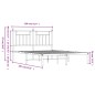 vidaXL Bettgestell mit Kopfteil Metall Weiß 150x200 cm