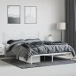 vidaXL Bettgestell mit Kopfteil Metall Weiß 183x213 cm vidaXL Bettgestell mit Kopfteil Metall Weiß 183x213 cm