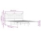 vidaXL Bettgestell mit Kopfteil Metall Weiß 183x213 cm vidaXL Bettgestell mit Kopfteil Metall Weiß 183x213 cm