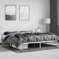 vidaXL Bettgestell mit Kopfteil Metall Weiß 193x203 cm vidaXL Bettgestell mit Kopfteil Metall Weiß 193x203 cm