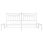 vidaXL Bettgestell mit Kopfteil Metall Weiß 193x203 cm vidaXL Bettgestell mit Kopfteil Metall Weiß 193x203 cm