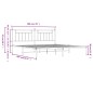 vidaXL Bettgestell mit Kopfteil Metall Weiß 193x203 cm vidaXL Bettgestell mit Kopfteil Metall Weiß 193x203 cm
