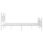 vidaXL Bettgestell mit Kopf- und Fußteil Metall Weiß 183x213 cm vidaXL Bettgestell mit Kopf- und Fußteil Metall Weiß 183x213 cm