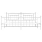 vidaXL Bettgestell mit Kopf- und Fußteil Metall Weiß 193x203 cm vidaXL Bettgestell mit Kopf- und Fußteil Metall Weiß 193x203 cm