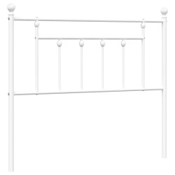 vidaXL Kopfteil Metall Weiß 100 cm