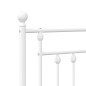 vidaXL Kopfteil Metall Weiß 100 cm vidaXL Kopfteil Metall Weiß 100 cm