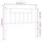 vidaXL Kopfteil Metall Weiß 100 cm vidaXL Kopfteil Metall Weiß 100 cm