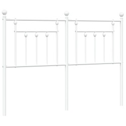 vidaXL Kopfteil Metall Weiß 150 cm